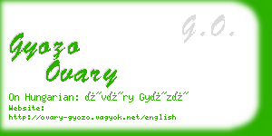 gyozo ovary business card